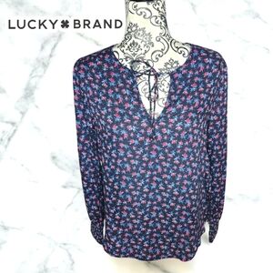 LUCKY BRAND Blue Floral Top - Small
